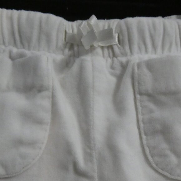 Y2K - BABY GAP - Infant | 6-12 months | White Velour Tear Away Pants - Picture 4 of 12